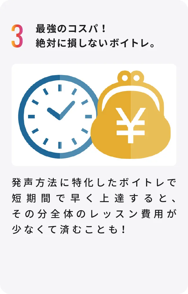 3 最強のコスパ！絶対に損しないボイトレ。