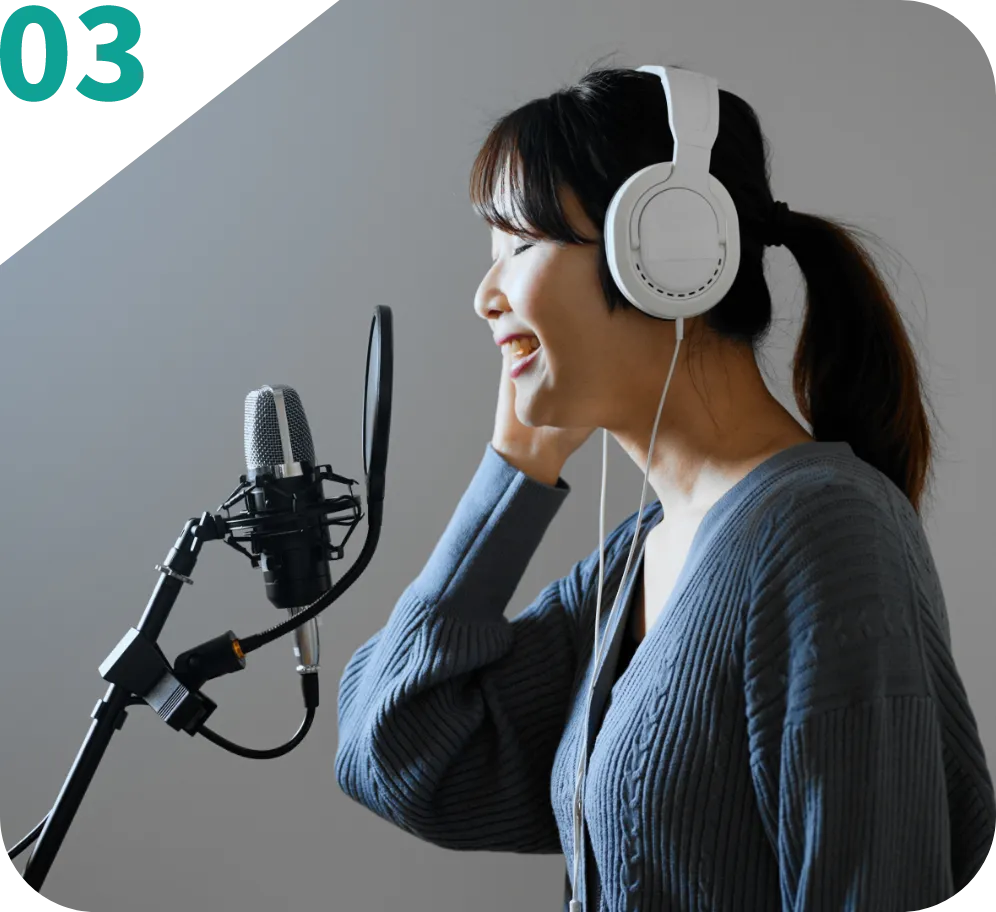 VTボイトレ大阪スタジオの初回レッスンでは喉頭周囲の発声動作の調整を行う